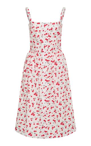 HVN + Laura Cherry Printed Cotton Dress