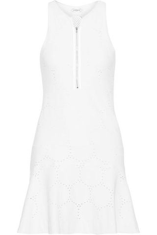 L'Etoile Sport + Mesh-Paneled Stretch Pointelle-Knit Tennis Dress