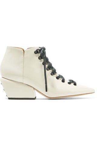 Petar Petrov + Sacha Patent-leather Ankle Boots