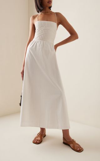Posse + Kenzie Open-Back Cotton Maxi Dress
