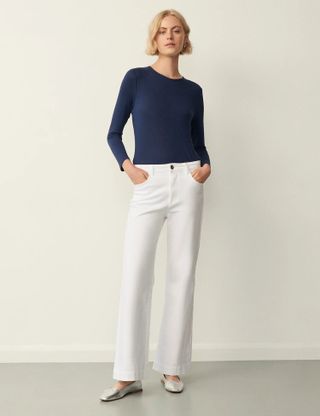 Finery London + High Waisted Flared Jeans