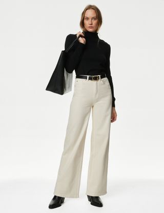 M&S Collection + Wide-Leg Jeans