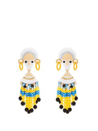 Etro + Bead and Crystal-Embellished Drop Earrings