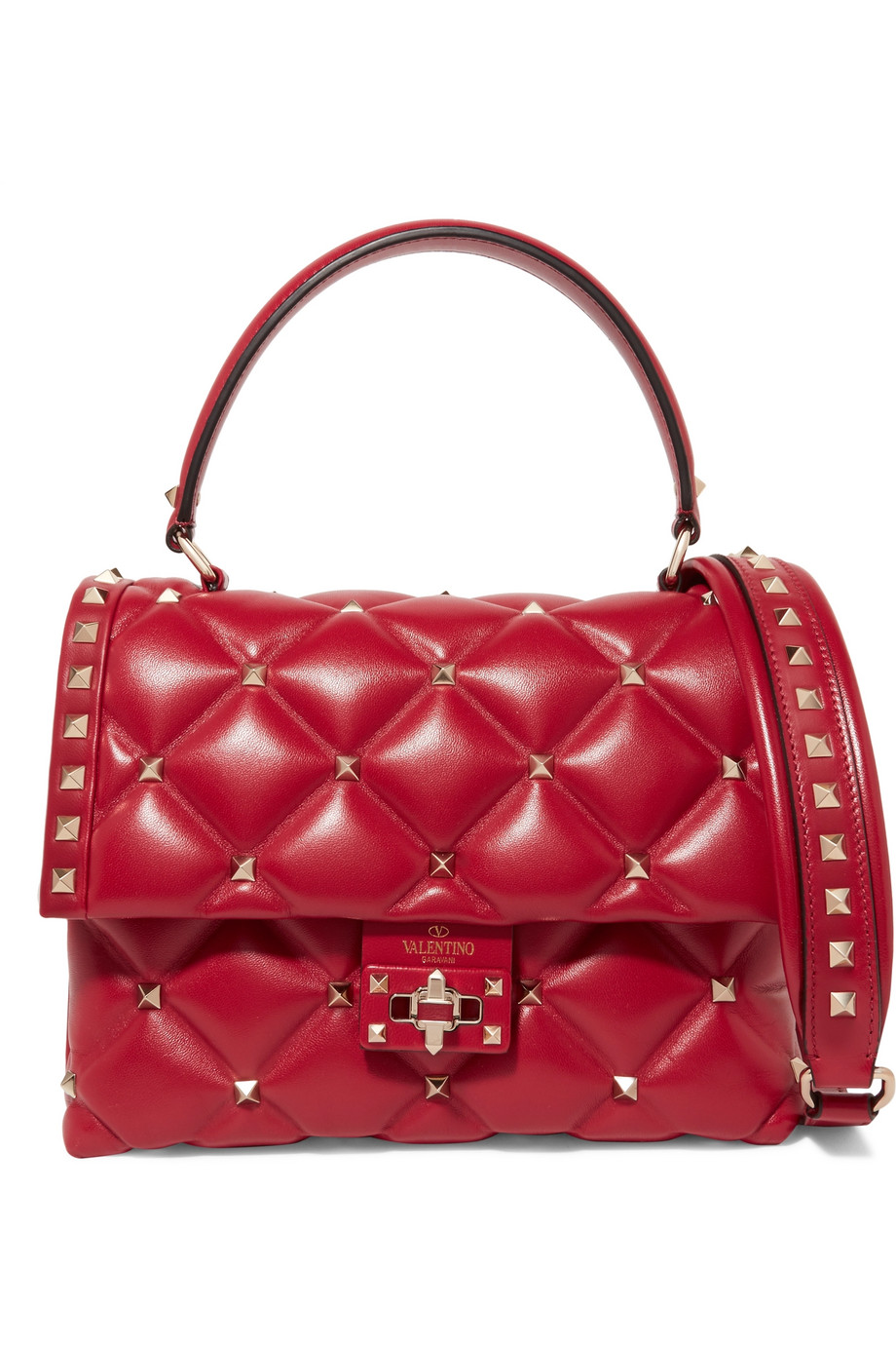 Valentino + Garavani Candystud Quilted Leather Shoulder Bag