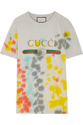 Gucci + Printed Tie-Dyed Cotton-Jersey T-Shirt