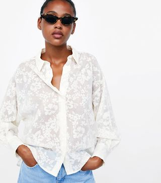 Zara + Devoré Jacquard Shirt