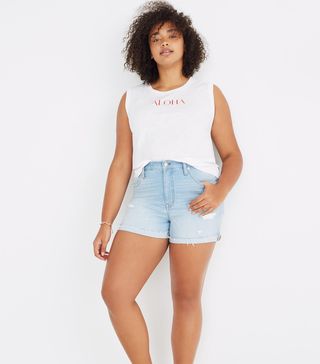 Madewell + High-Rise Denim Shorts in Posey Wash
