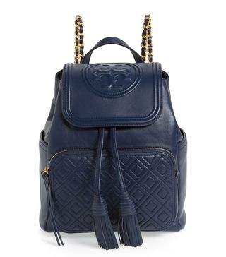 Tory Burch + Fleming Lambskin Leather Backpack