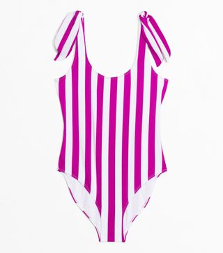 & Other Stories + Stripe Swimsuit