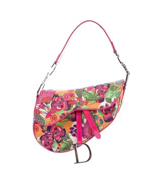 Christian Dior + Previously Owned Floral Print Saddle Bag