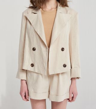 Storets + Raquel Ramie Blazer Jacket