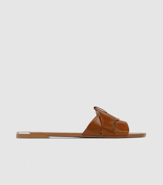 Zara + Leather Crossover Sandals