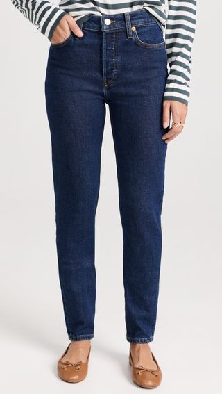 Re/Done + High Rise Skinny Jeans