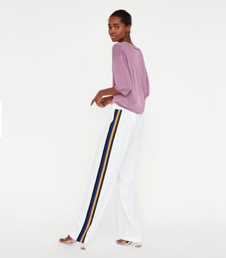 Zara + Pants With Side Stripe