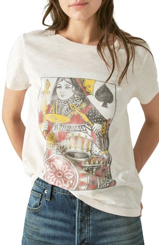 Lucky Brand + Queen of Spades Cotton Graphic Tee