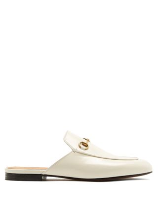 Gucci + Princetown Leather Backless Loafers