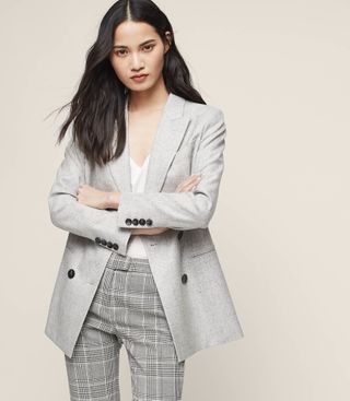 Reiss + Double-Breasted Blazer
