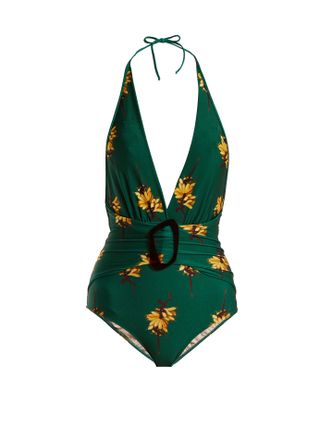 Adriana Degreas + Josephine Baker-Print Swimsuit