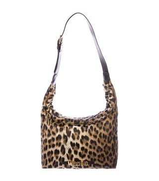 Moschino + Leopard Print Nylon Shoulder Bag