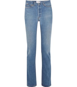 Re/Done + Cindy Crawford the Crawford High-Rise Straight-Leg Jeans