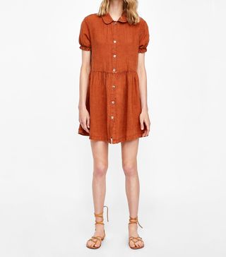 Zara + Short Linen Dress