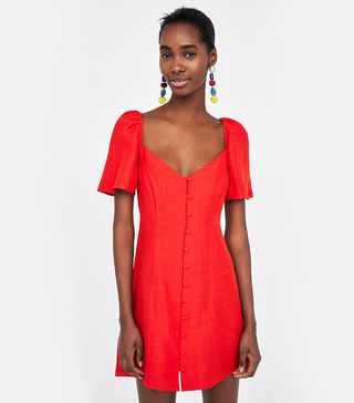 Zara + Puff Sleeve Dress