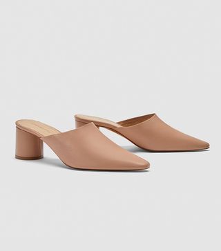 Zara + Monochrome Leather Mules