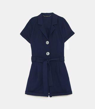 Zara + Short Buttoned Jumpsuit