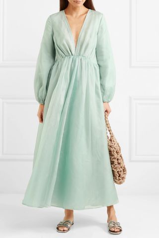 Kalita + Aphrodite Silk-Organza Maxi Dress