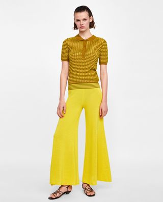 Zara + Knit Palazzo Trousers