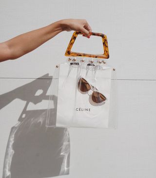 Shop Girl + Transparent Tortoiseshell Bag