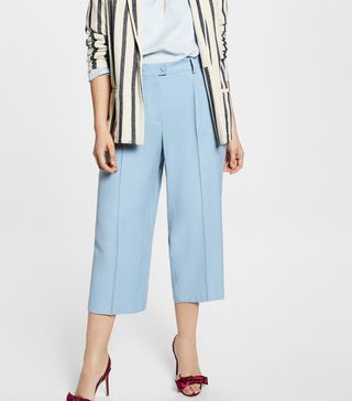 Violeta by Mango + Pleated Culottes Trousers