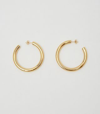 Bagatiba + Gold Hollow Hoops