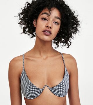 Zara + Gingham Bikini Top