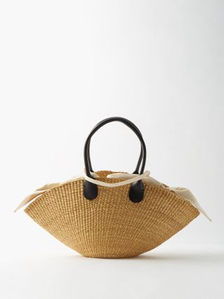 Muuñ + Sophie Leather-Trim Basket Bag