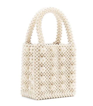 Shrimps + Antonia Faux-Pearl Embellished Bag