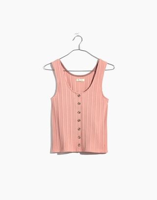 Madewell + Ribbed Button-Front Tank Top