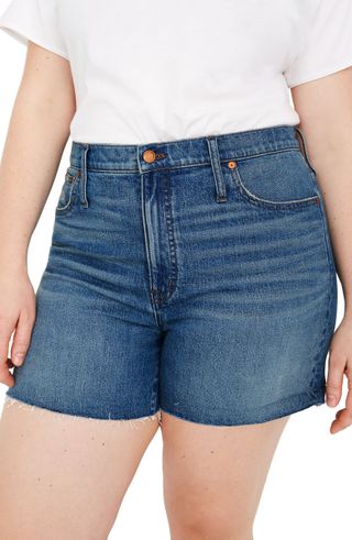 Madewell + High Waist Denim Shorts