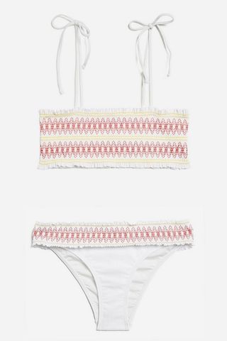 Topshop + Shirred Bikini Set