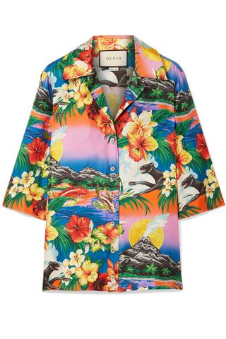 Gucci + Printed Silk-Twill Shirt