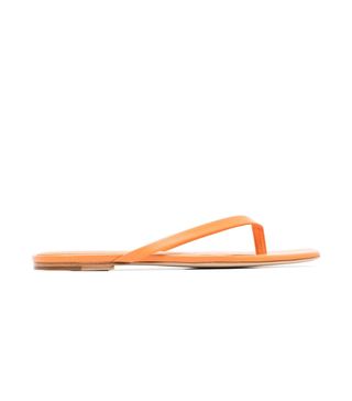 Studio Amelia + Square-Toe Flip Flop Sandals