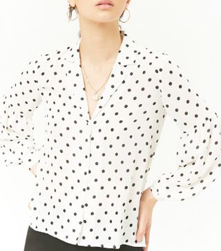 Forever 21 + Chiffon Polka Dot Top