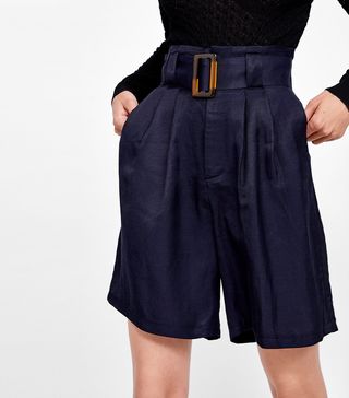 Zara + Shorts With Belt