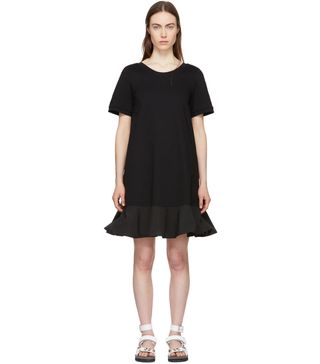 Moncler + Black Short T-Shirt Dress