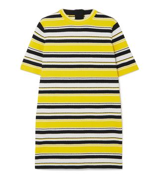 Marc Jacobs + Striped Cotton-Blend Terry Mini Dress