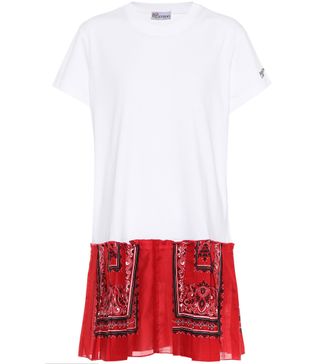 Red Valentino + Printed Cotton T-Shirt Dress