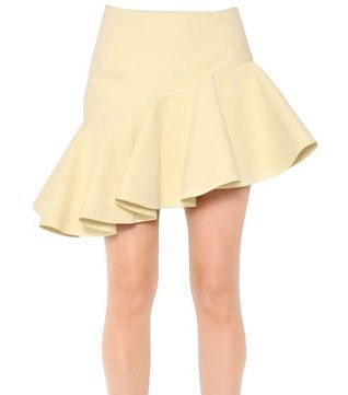 Jacquemus + Asymmetric Ruffled Crepe Mini Skirt