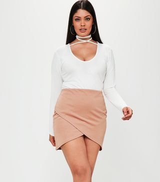 Missguided + Pink Asymmetric Mini Skirt