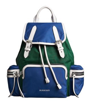 Burberry + The Medium Rucksack in Colour Block Nylon and Leather