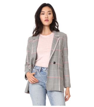 Anine Bing + Plaid Blazer